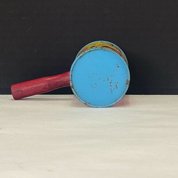 Vintage New Years Noise Maker Tin Litho and Wood Handle - Picture 6 of 9